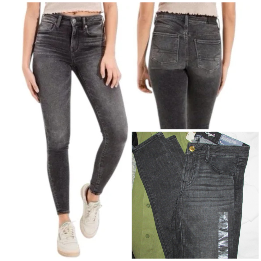 Y2k‎ AMERICAN EAGLE Jegging 6 x 29 Black Wash Low rise New Nwt Vintage 2011